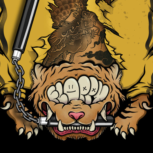 Floppy Fat Tiger - Enter The Dragon - Custom Shape 80x40CM