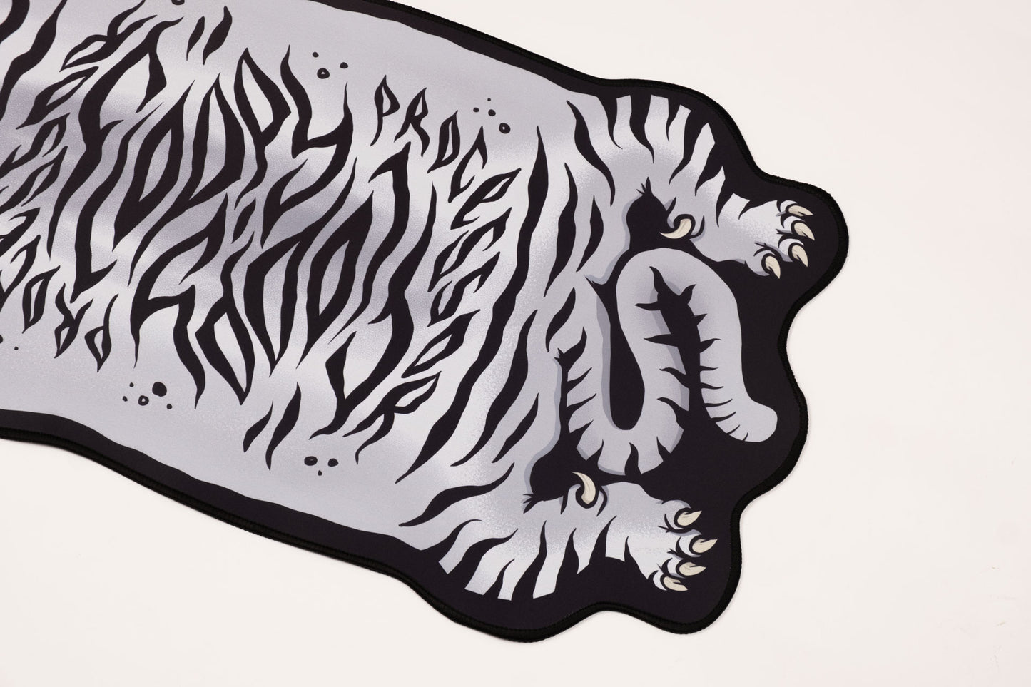 Floppy Fat Tiger - Grey - Custom Shape 80x40CM