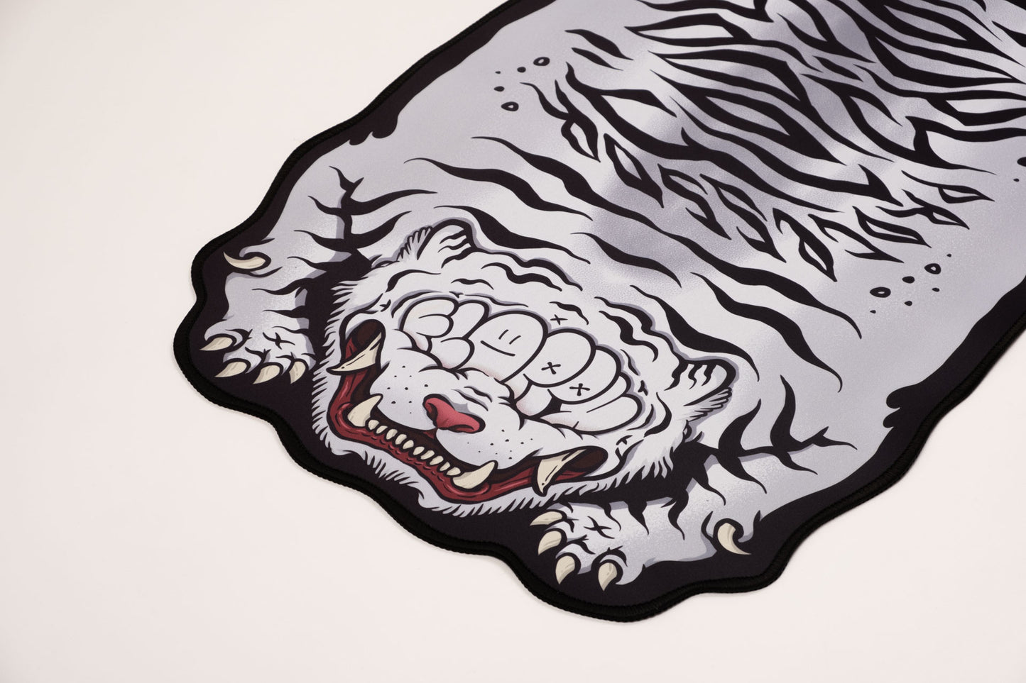 Floppy Fat Tiger - Grey - Custom Shape 80x40CM