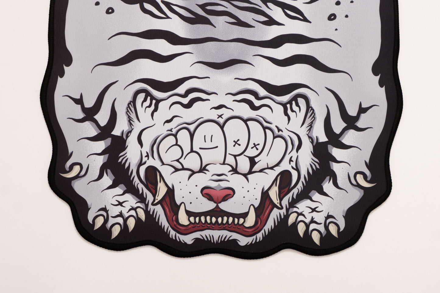 Floppy Fat Tiger - Grey - Custom Shape 80x40CM