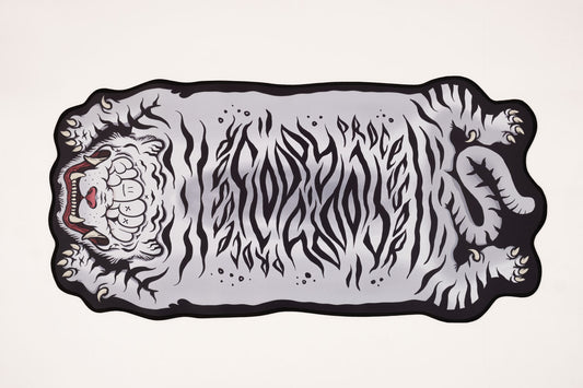Floppy Fat Tiger - Grey - Custom Shape 80x40CM