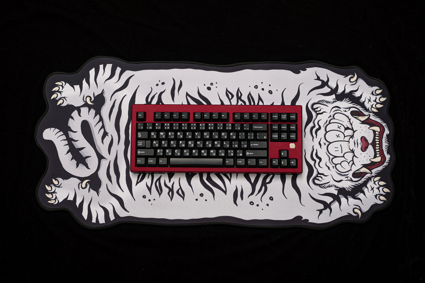 Floppy Fat Tiger - Grey - Custom Shape 80x40CM