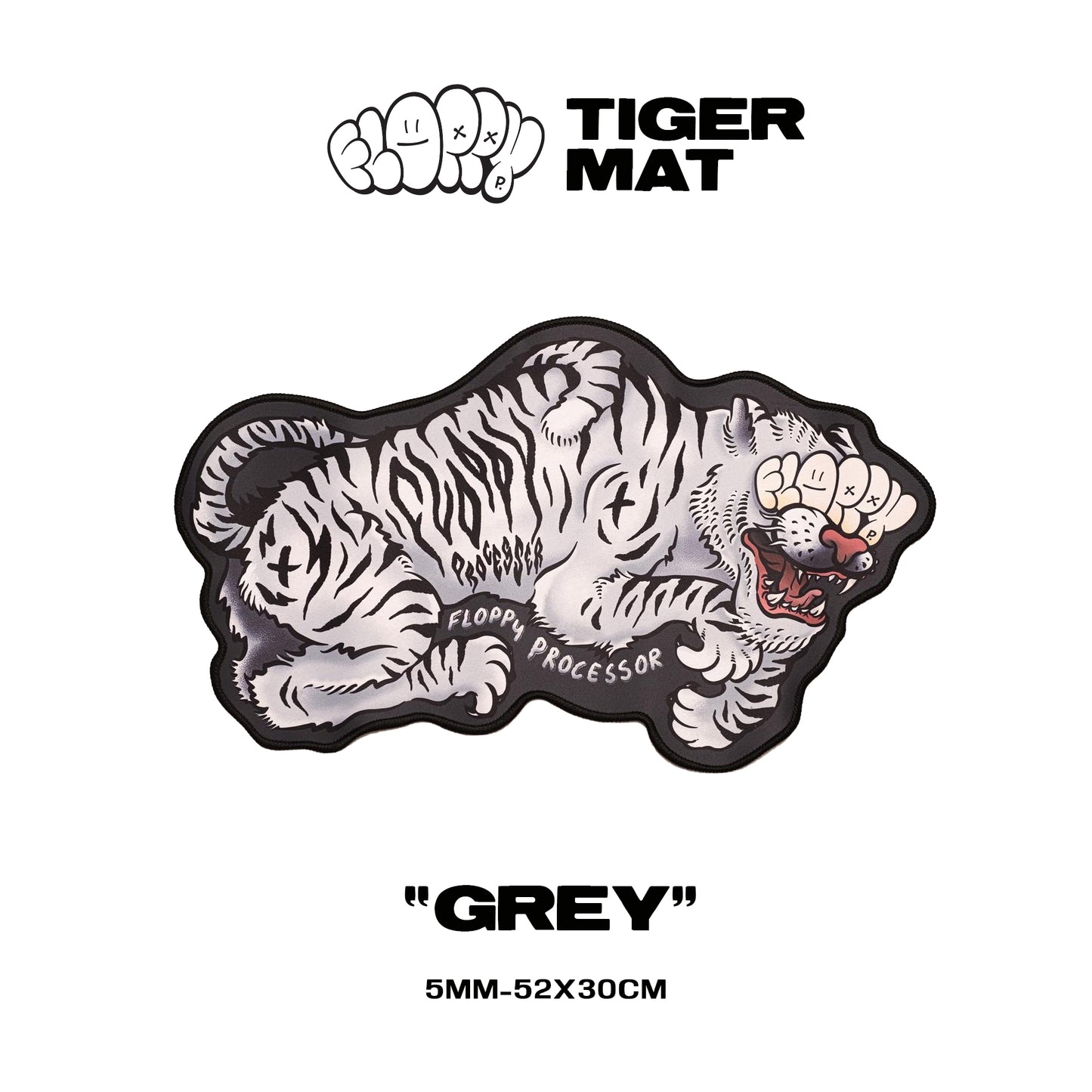 Floppy Tiger Mats - Keyboard Deskmat