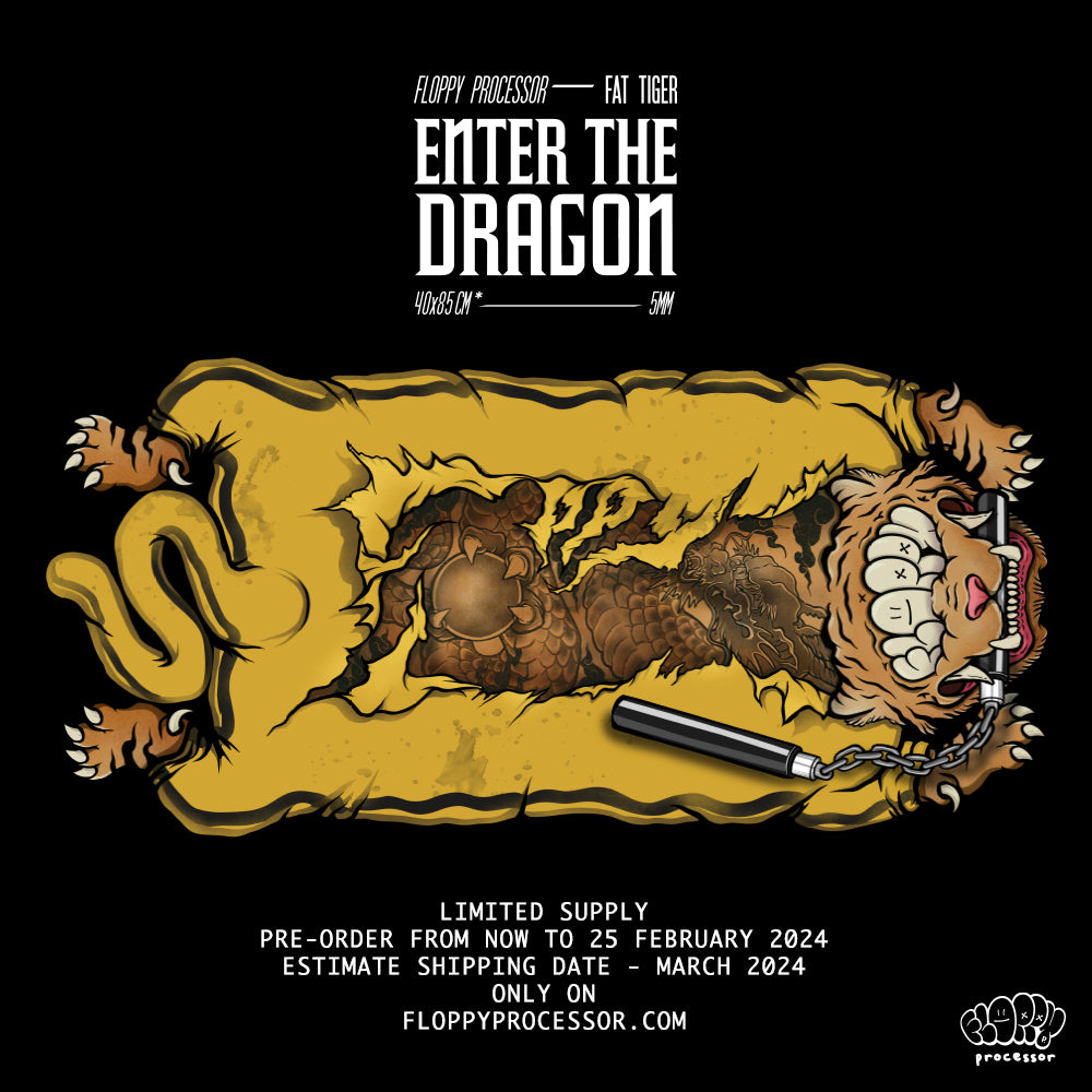 Floppy Fat Tiger - Enter The Dragon - Custom Shape 80x40CM