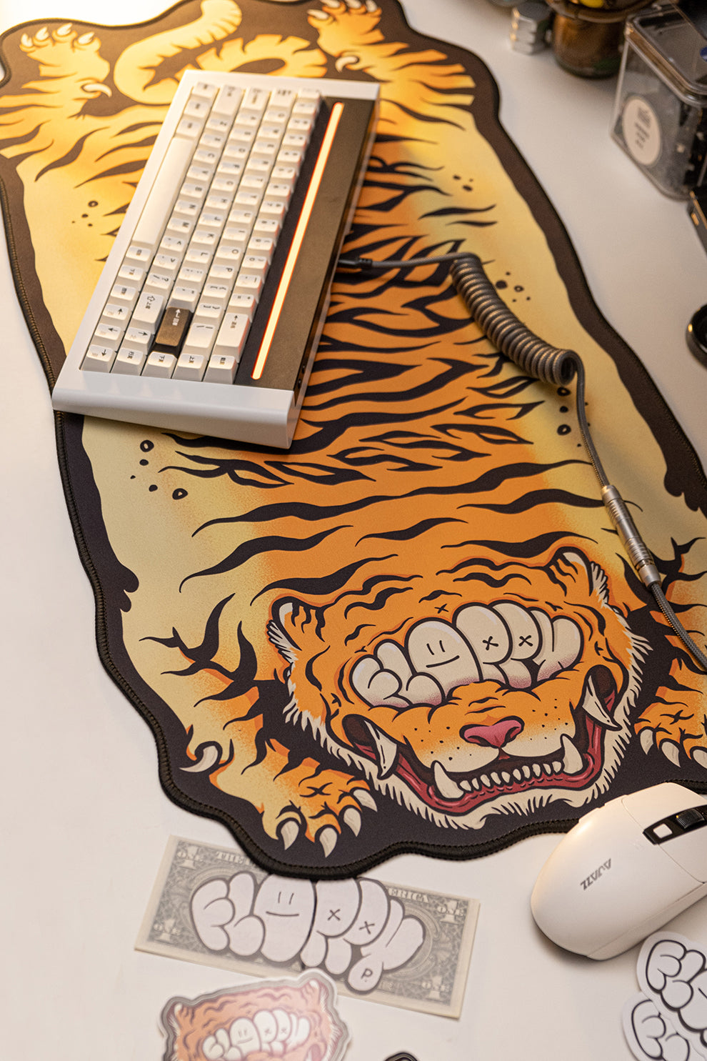 Tiger Soldier Desk Mat, Mouse Pad