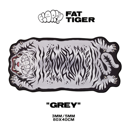 Floppy Fat Tiger - Grey - Custom Shape 80x40CM
